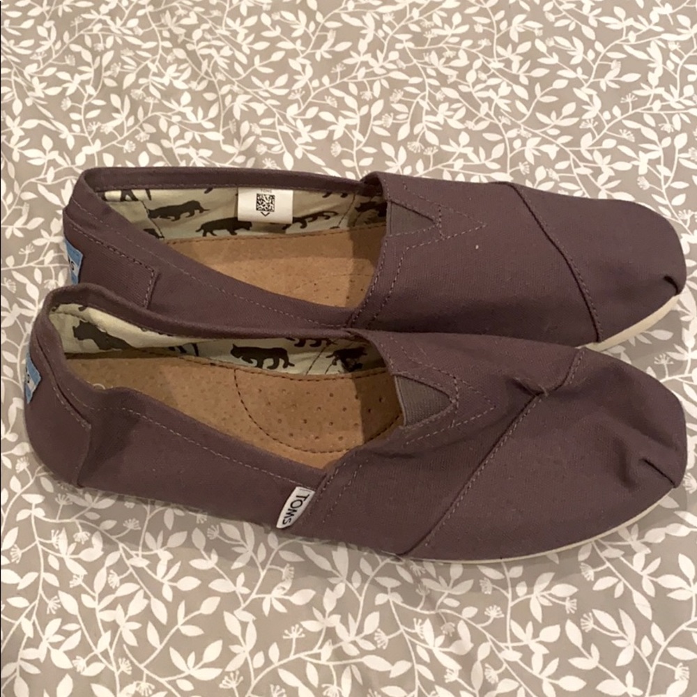 Purple Toms slip ons